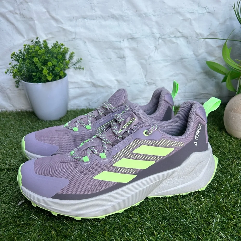 ADIDAS Terrex Free Hiker (Women) Fig/ Green Spark/ Charcoal 9.5 gently used